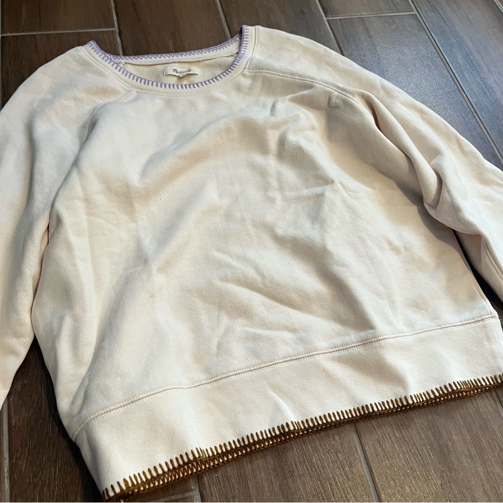 Madewell Cream Sweatshirt - Picture 2 of 4
